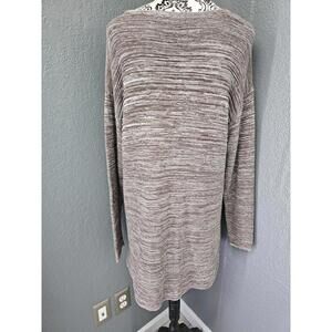 Woman's Ellen Tracy pullover long sleeve sweater size XXL brown & white 2XL